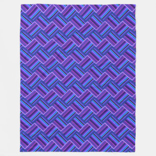 Blaue und lila Streifen Fleecedecke