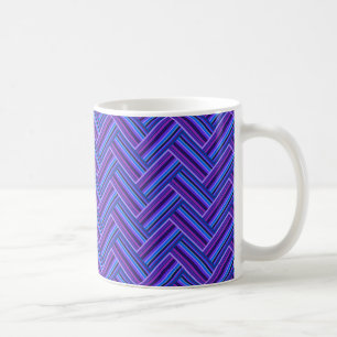 Blaue und lila Streifen Kaffeetasse