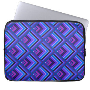 Blaue und lila Streifen Laptopschutzhülle