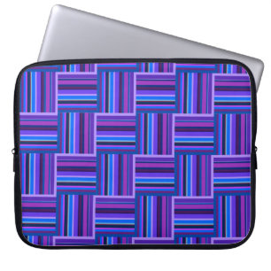 Blaue und lila Streifen Laptopschutzhülle