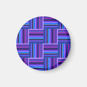 Blaue und lila Streifen Magnet