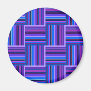 Blaue und lila Streifen Magnet