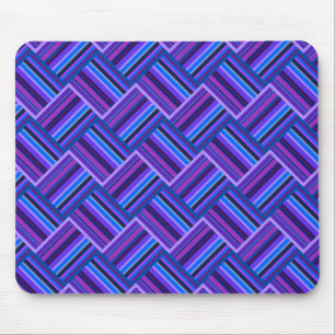 Blaue und lila Streifen Mousepad