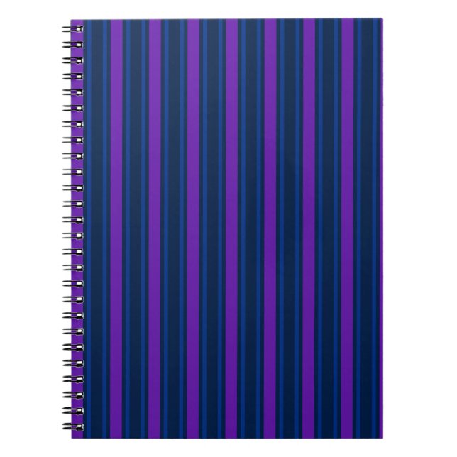 Blaue und lila Streifen Notizblock (Vorderseite)