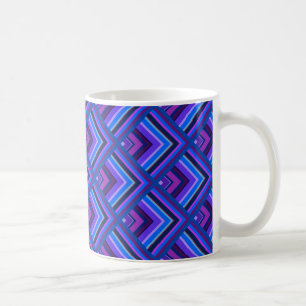 Blaue und lila Streifen Tasse