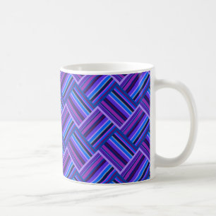 Blaue und lila Streifen Tasse