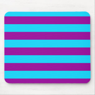 Blaue und Lila Streifengestaltung Mousepad
