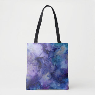 blaue und lila Tasche