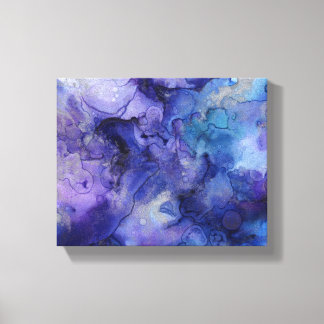 blaue und lila umhüllte Leinwand