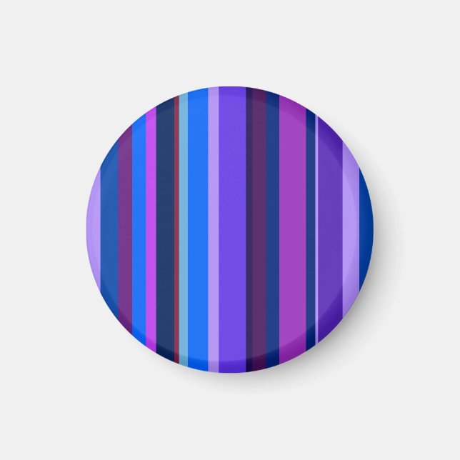 Blaue und lila vertikale Streifen Magnet (Vorne)