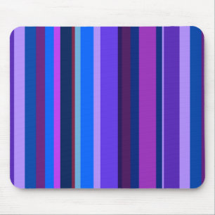 Blaue und lila vertikale Streifen Mousepad