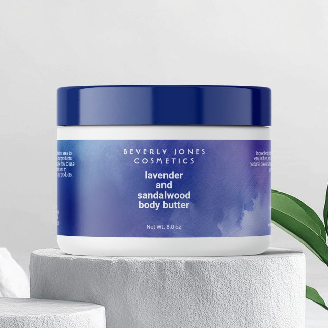 Blaue und Lila wasserdichte Wrap um das Jar Label Wasserflaschenetikett (Von Creator hochgeladen)