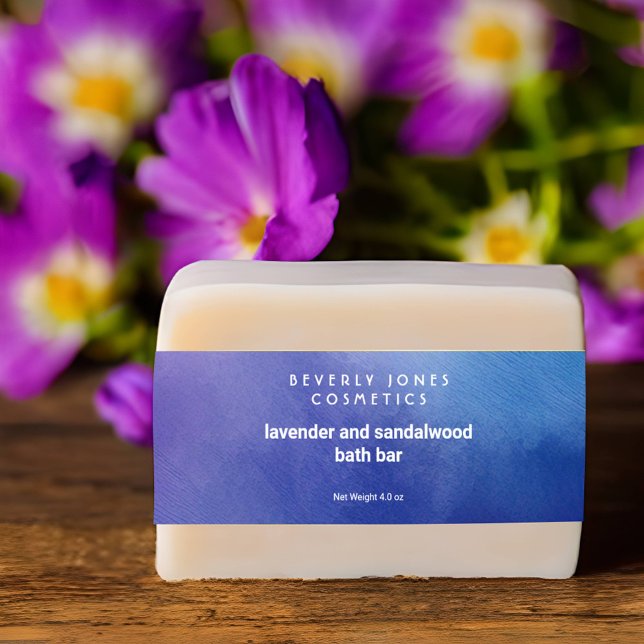 Blaue und Lila Wasserfarben-Seifenband Einladungsbanderole (Von Creator hochgeladen)