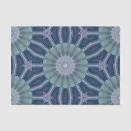 Blaue und marineblaue geometrische Kaleidoskop-Mus Seidenpapier