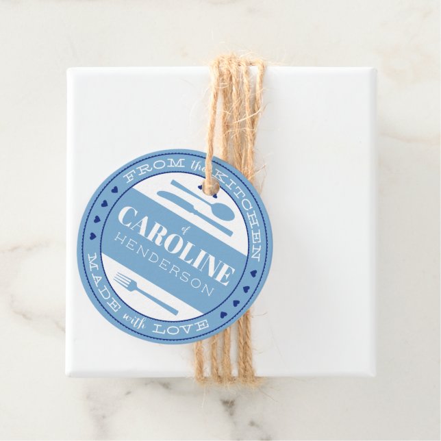 Blaue und Marineherzen aus Liebe Geschenkanhänger (Beispiel)