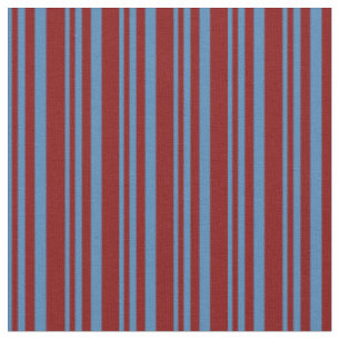 Blaue und Maroon-Linde-Muster Stoff