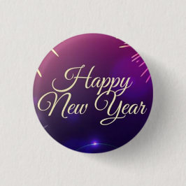 Blaue und neue Neujahrspins Button