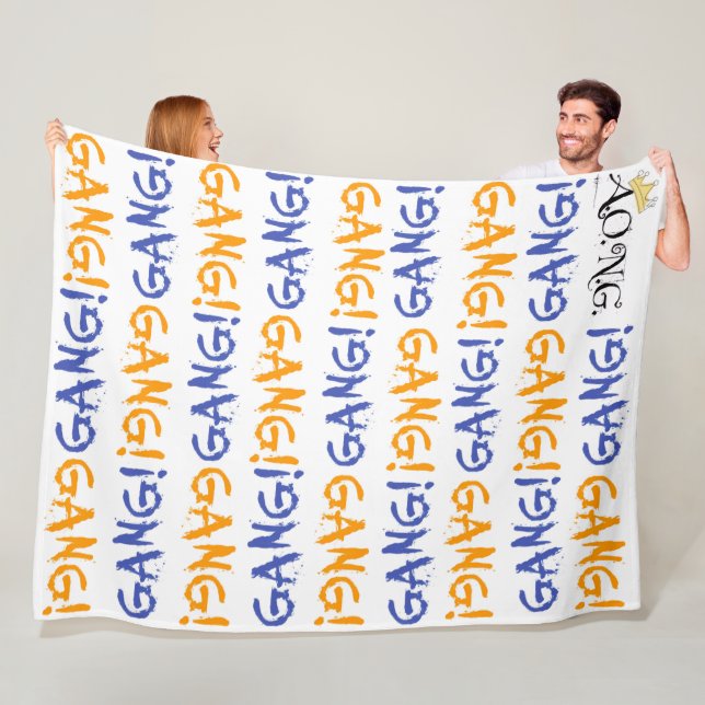 BLAUE UND ORANGE Fleece-Decke, groß 60" x 80" Fleecedecke (Beispiel)