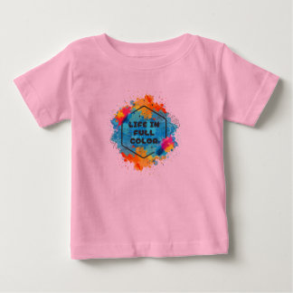 Blaue und orangefarbene festliche Typografie T-Shi Baby T-shirt