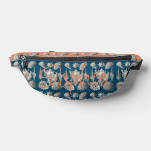 Blaue und pfirsichfarbene Muscheln Nautical Bauchtasche