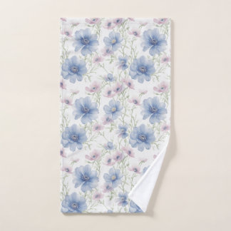 Blaue und rosa Anemone Handtuch