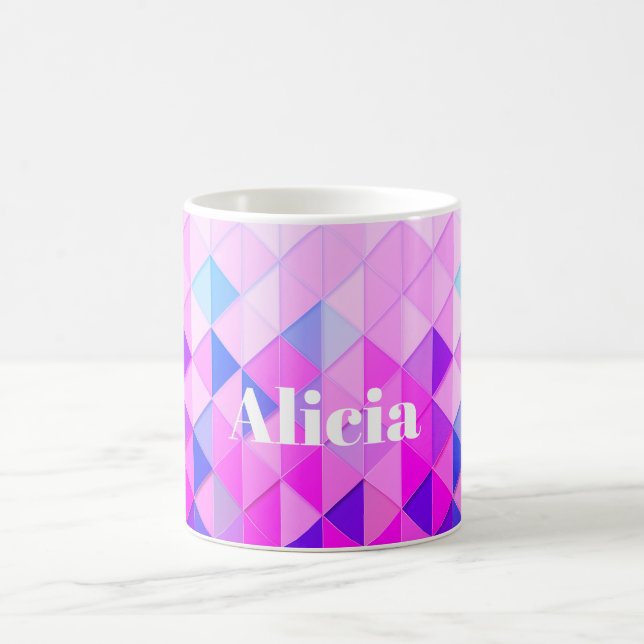 Blaue und rosa Diamanten Kaffeetasse (Mittel)