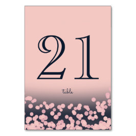 Blaue und rosa Funkellichter Tischnummer