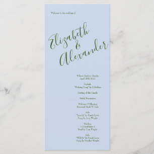 Blaue und rosa Hochzeitsheime Pastellblütenfrüchte Menükarte