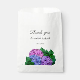 Blaue und rosa Hydrangea-Blume Hochzeit Geschenktütchen