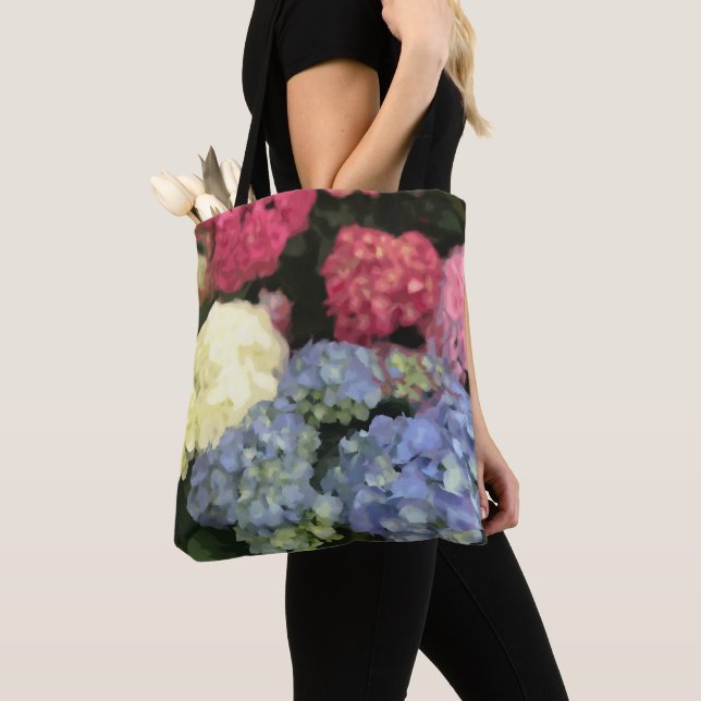 Blaue und rosa Hydrangea Digitale Blume (Von Nahem)