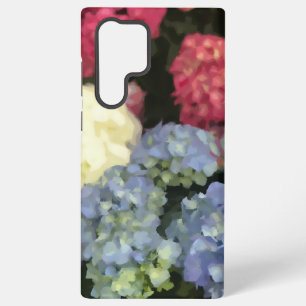 Blaue und rosa Hydrangea Digitale Blume Samsung Galaxy Hülle