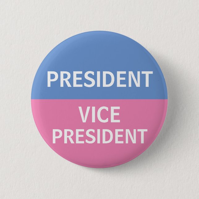 Blaue und rosa Kampagne-Button Button (Vorderseite)