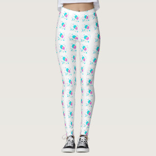 Blaue und rosa Lollipops Leggings