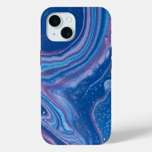 Blaue und rosa Marmor-Achat-Abstraktion Case-Mate iPhone Hülle