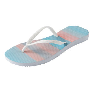 blaue und rosa Streifen Flip Flops