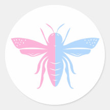 Blaue und rosafarbene Biene // Pastellgeschlecht P