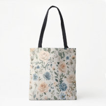 Blaue und rosafarbene Vintage-Blumen