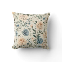 Blaue und rosafarbene Vintage-Blumen