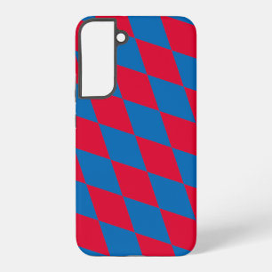 Blaue und rote bayerische Diamantflagge Muster Samsung Galaxy Hülle