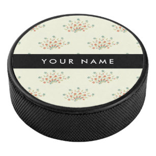 Blaue und rote Blumen, Schwarz, Ihr Name Eishockey Puck