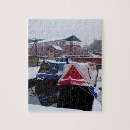 Blaue und rote Boote Puzzle