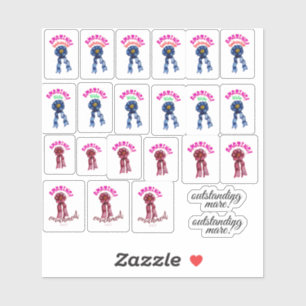 blaue und rote Farbbandaufkleber für phantastisch Aufkleber