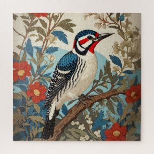 Blaue und Rote Fleckvögel Inspiriert Puzzle