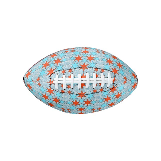 Blaue und rote Sterne Muster Football (Vorderseite)