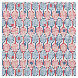 Blaue und rote Tennisschläger Stoff