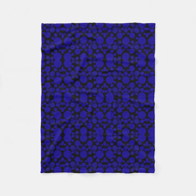 Blaue und schwarze geometrische Decke (Vorderseite)