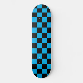 Blaue und schwarze karierte Drucke Skateboard