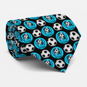 Blaue und schwarze personalisierte Fußballmannscha Krawatte