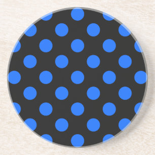 Blaue und schwarze Polka Getränkeuntersetzer