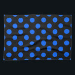 Blaue und schwarze Polka Küchentuch<br><div class="desc">Blaue und schwarze Polka</div>